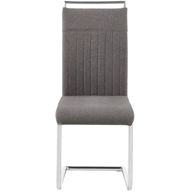 IDIMEX Eetkamerstoelen ERICA, set van 4 - donkergrijs
