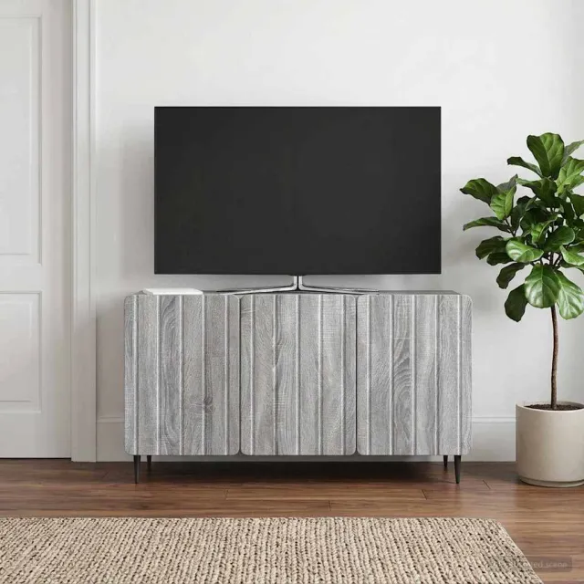 vidaXL TV-kast 99 x 34,5 x 52 cm Grijs sonoma Bewerkt hout, foto 2