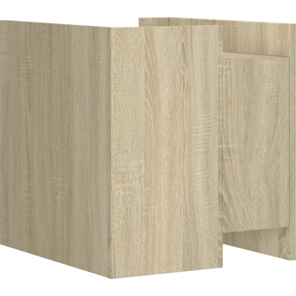 vidaXL Nachtkastje 45x50x50 cm bewerkt hout sonoma eikenkleurig, foto 4