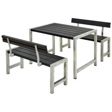 Trendyard Tuinset Industrieel Café Zwart 2 Rugleuningen