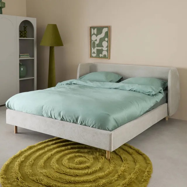 NOUS Living Laori bed lichtgrijs beige, foto 2