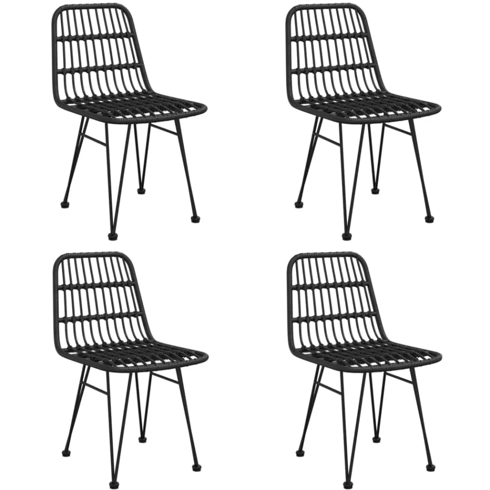 vidaXL 5-delige Tuinset poly rattan zwart, foto 3