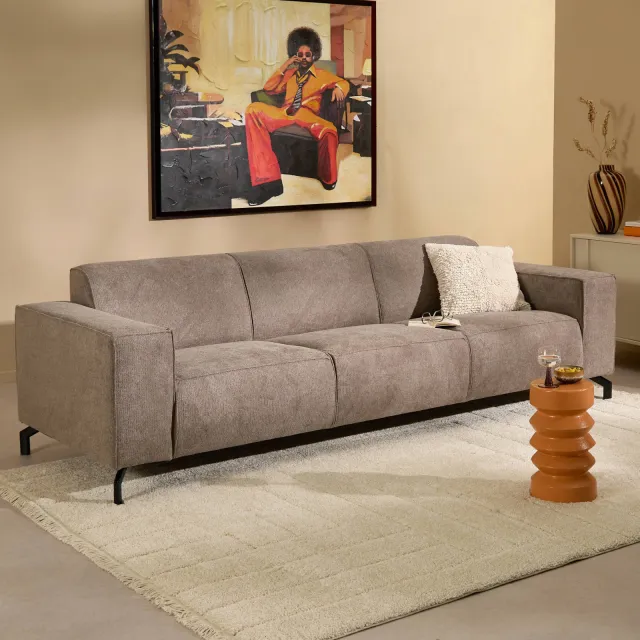 NOUS Living Brent 3-zitsbank bruin, foto 2