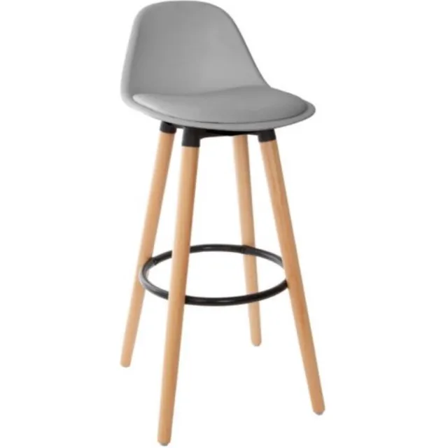 Atmosphera barkrukken Mouxon - Grijs - 92 x 42,50 x 39,50 cm