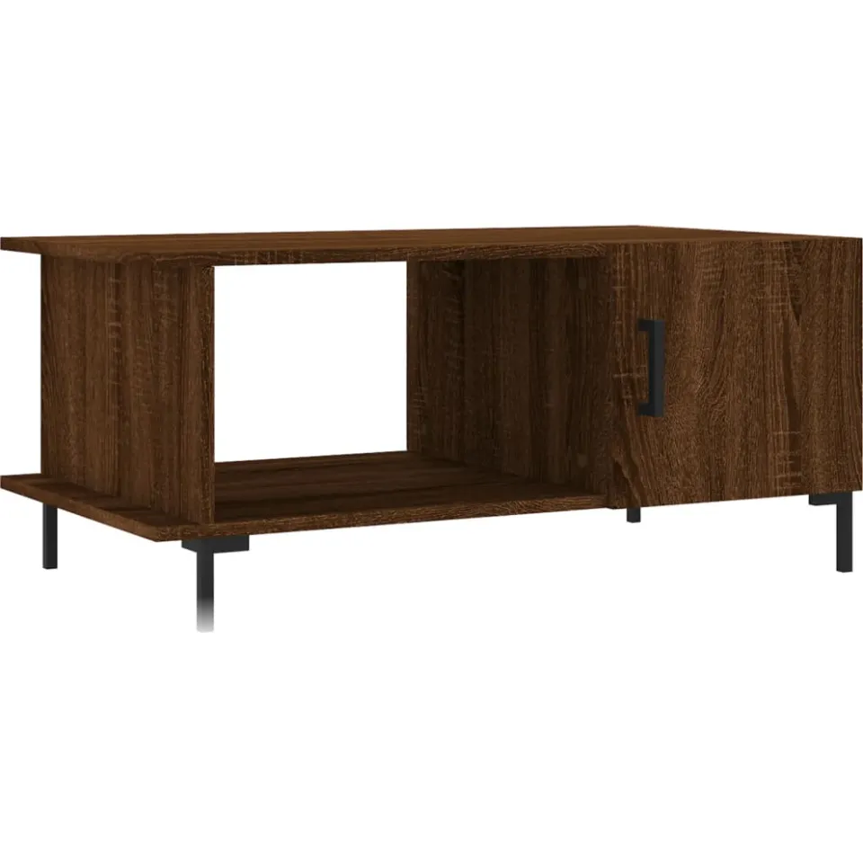 vidaXL Salontafel 90x50x40 cm bewerkt hout bruin eikenkleur, foto 3
