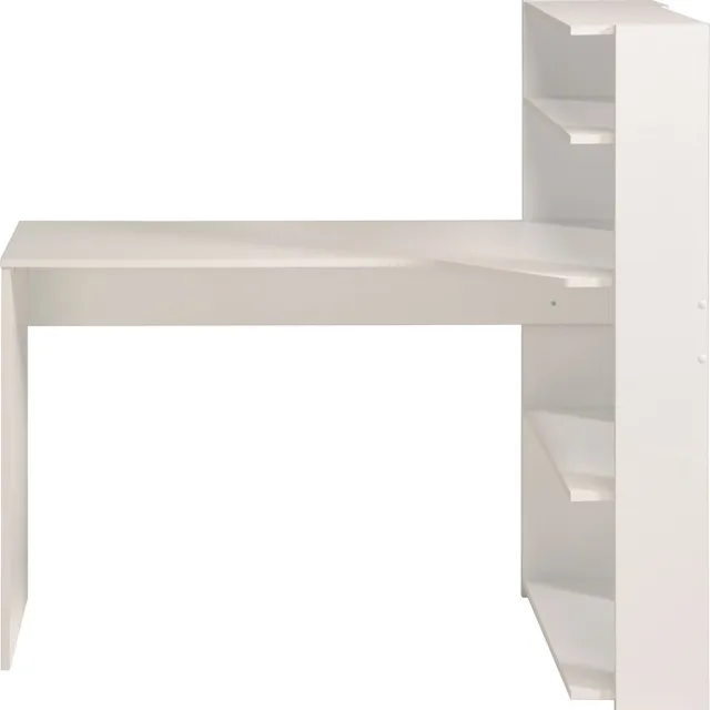 Vente-unique Hoekbureau DELFINO - 4 schappen - Wit L 121.6 cm x H 121.1 cm x D 64.2 cm