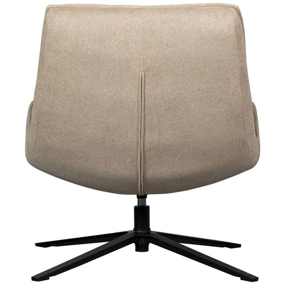 WOOOD Maudi Draaifauteuil - Polyester - Naturel - 84x74x86, foto 2