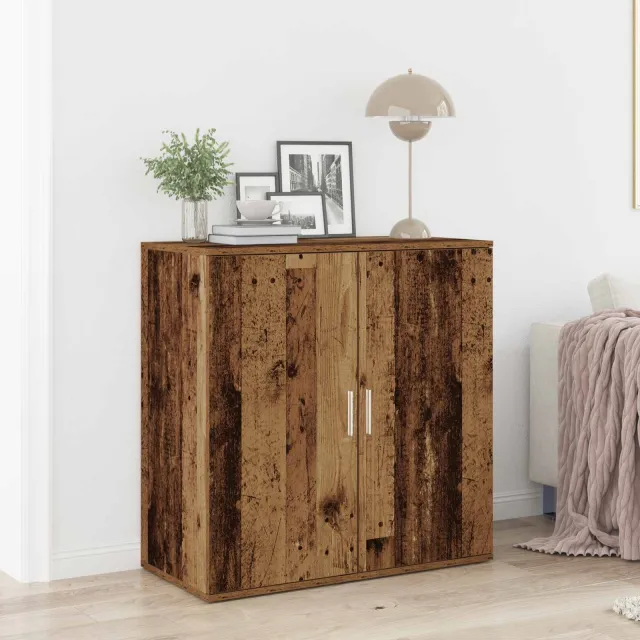 vidaXL Dressoir Oudhout 79 x 38 x 80 cm Bewerkt hout Bruin