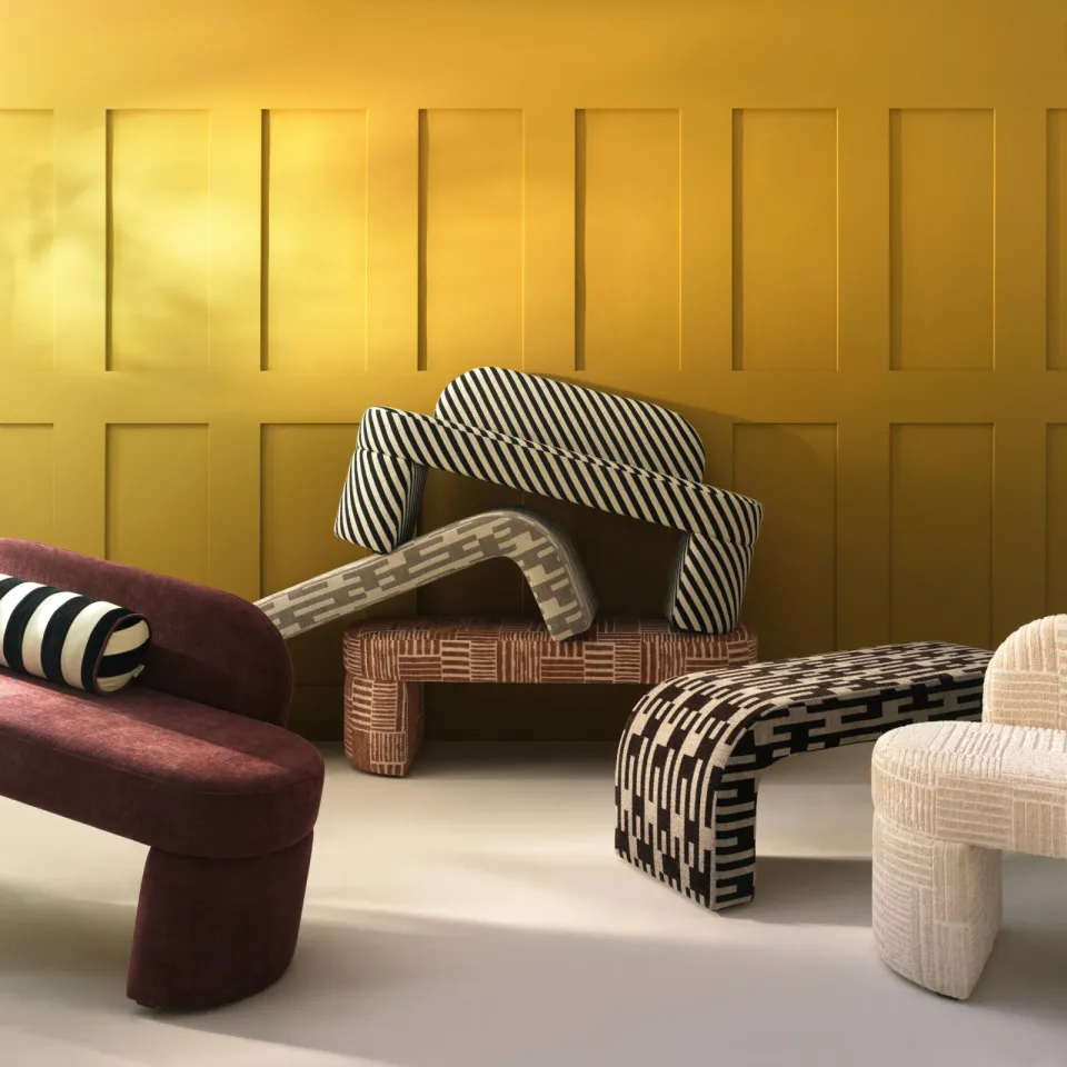 NOUS Living Nice eetkamerbank Labyrinth Terra, foto 3