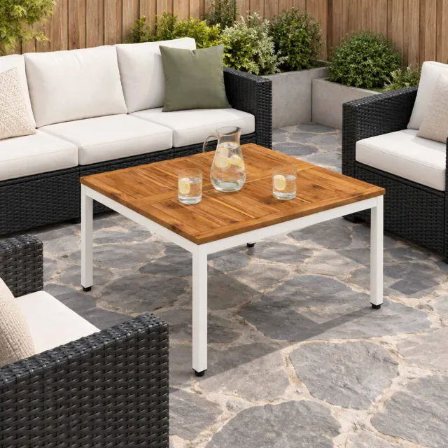 vidaXL Salontafel NAARDEN Natuurlijk en Wit 80 x 80,5 x 45 cm, foto 2