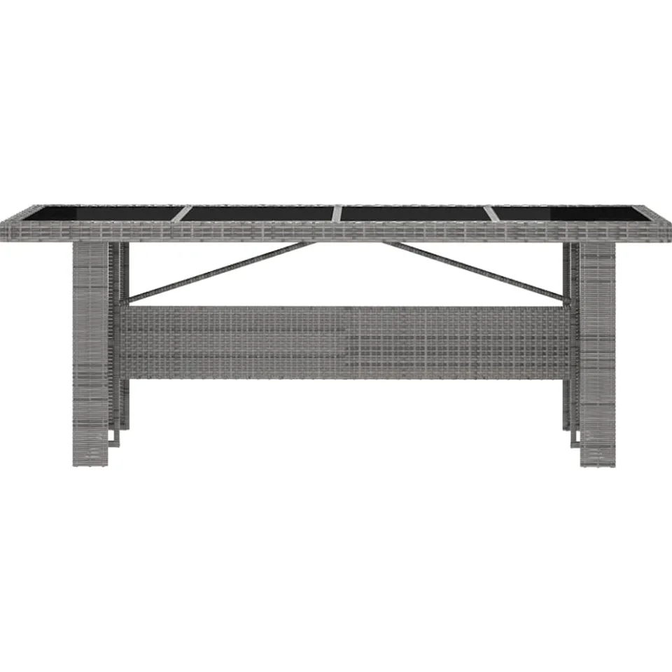 vidaXL 11-delige Tuinset met kussens poly rattan grijs, foto 4