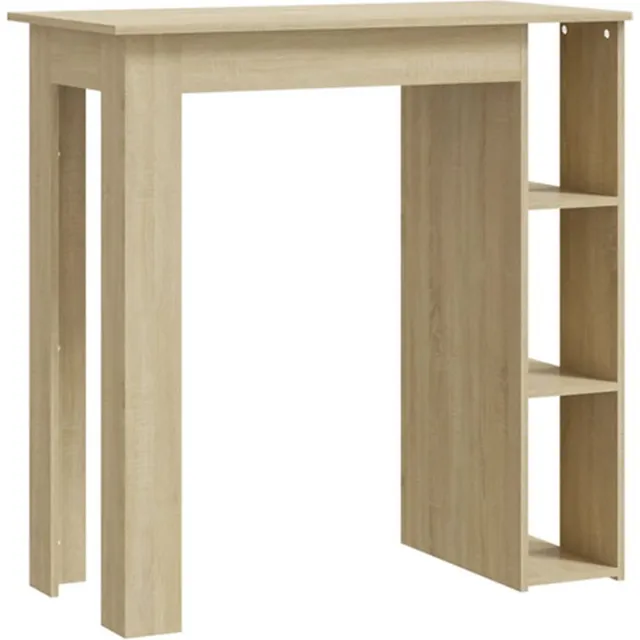 vidaXL Bartafel - met - schap - 102x50x103,5 - cm - hout - sonoma - eikenkleur sonoma eiken