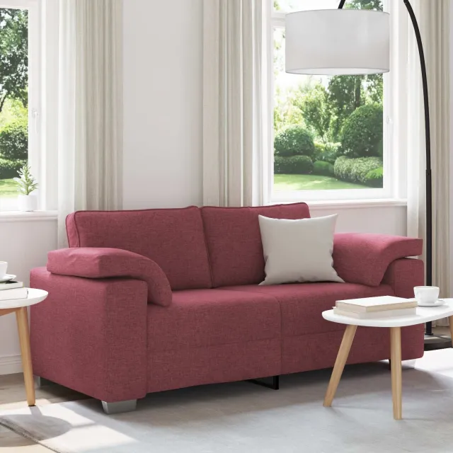 vidaXL Loveseat Wijnrood 180 cm Stof