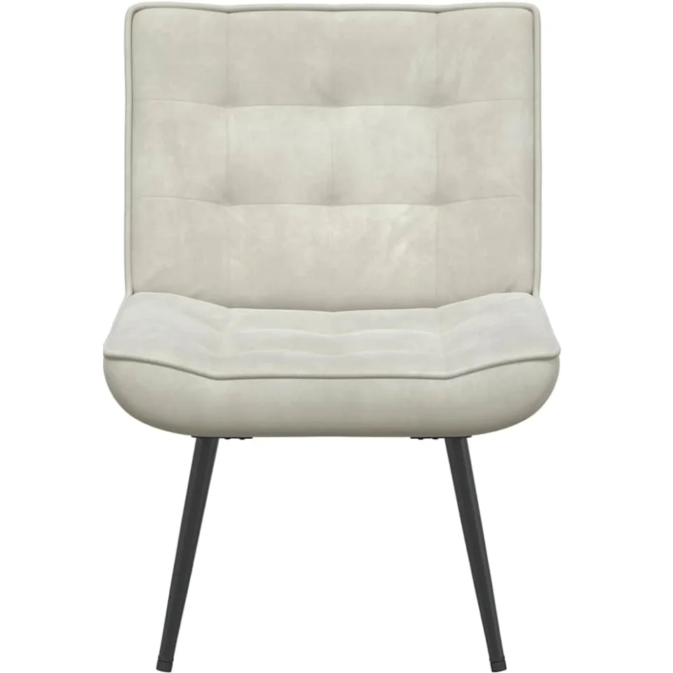 vidaXL Relaxstoel 64x74x84 cm fluweel crèmekleurig, foto 3