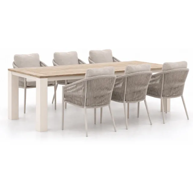 Bellagio tuinmeubelen Bellagio Mineo/ROUGH-X 240cm dining tuinset 7-delig bruin, foto 2