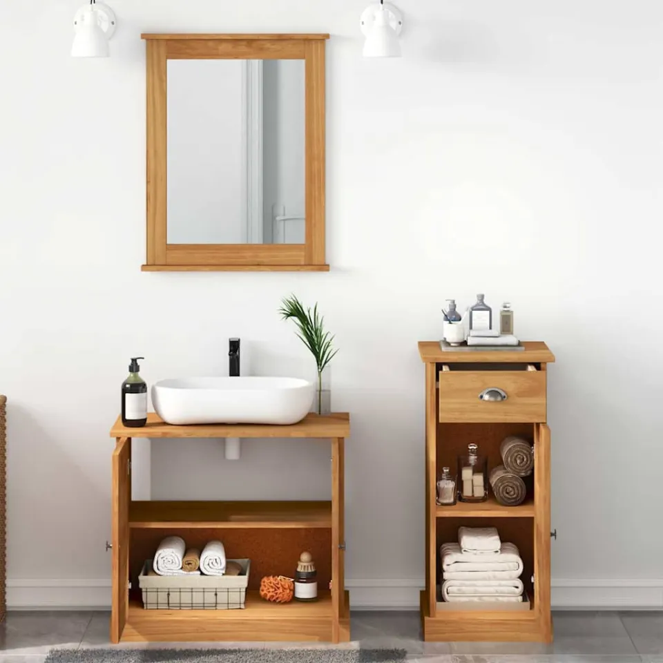 vidaXL Badkamermeubelset VIGO 3 st Honingbruin 37.5 x 34 x 80 cm bruin, foto 4
