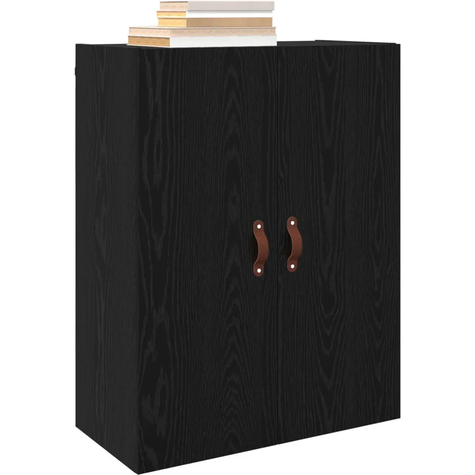 vidaXL Wandkast 2 st Zwart Eiken 69,5 x 34 x 90 cm Bewerkt hout