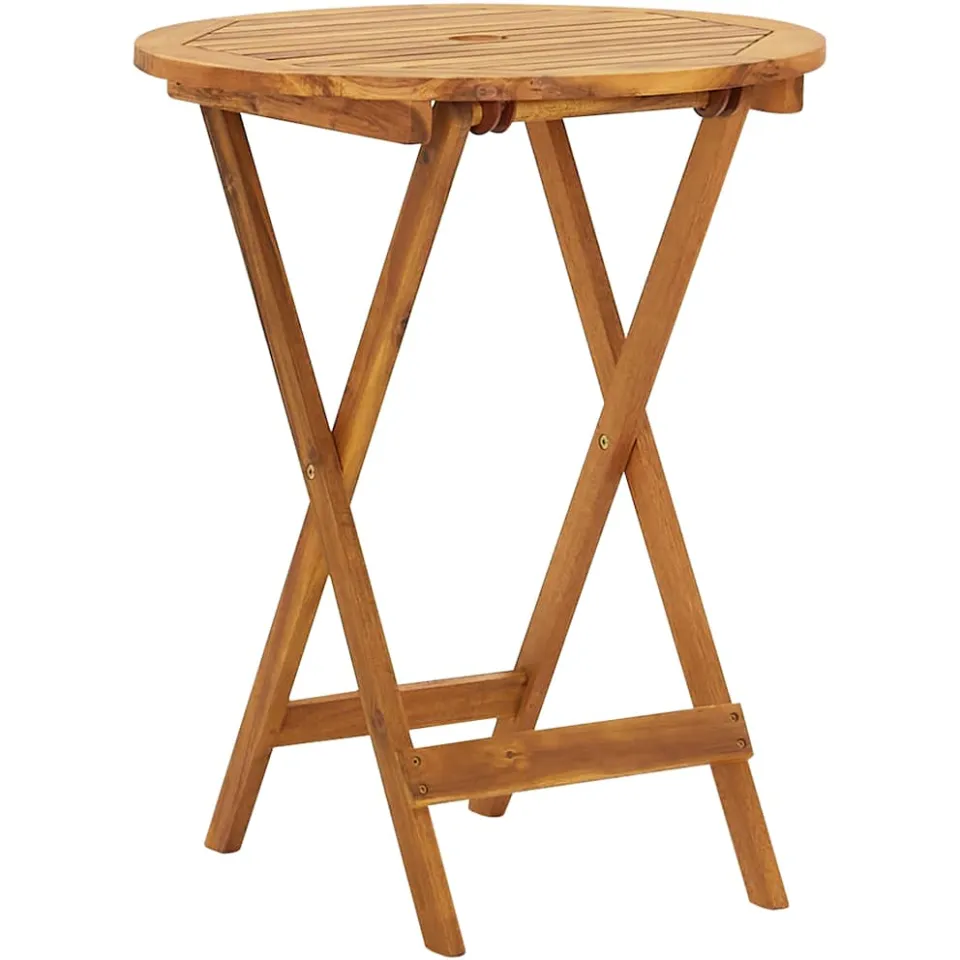 vidaXL 3-delige Bistroset inklapbaar massief acaciahout bruin, foto 2
