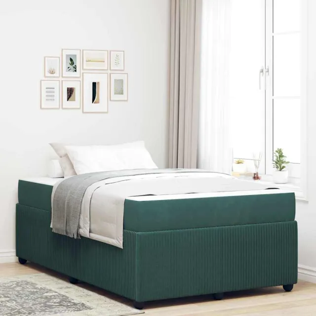 vidaXL Bedframe Donkergroen 120 x 200 cm Stof