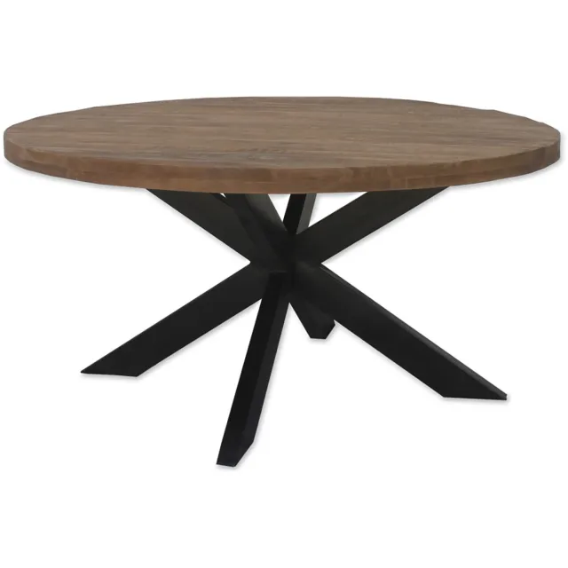 Brix Ronde Monderne Eetkamertafel Brix - Mangohout - 140 cm - Bruin