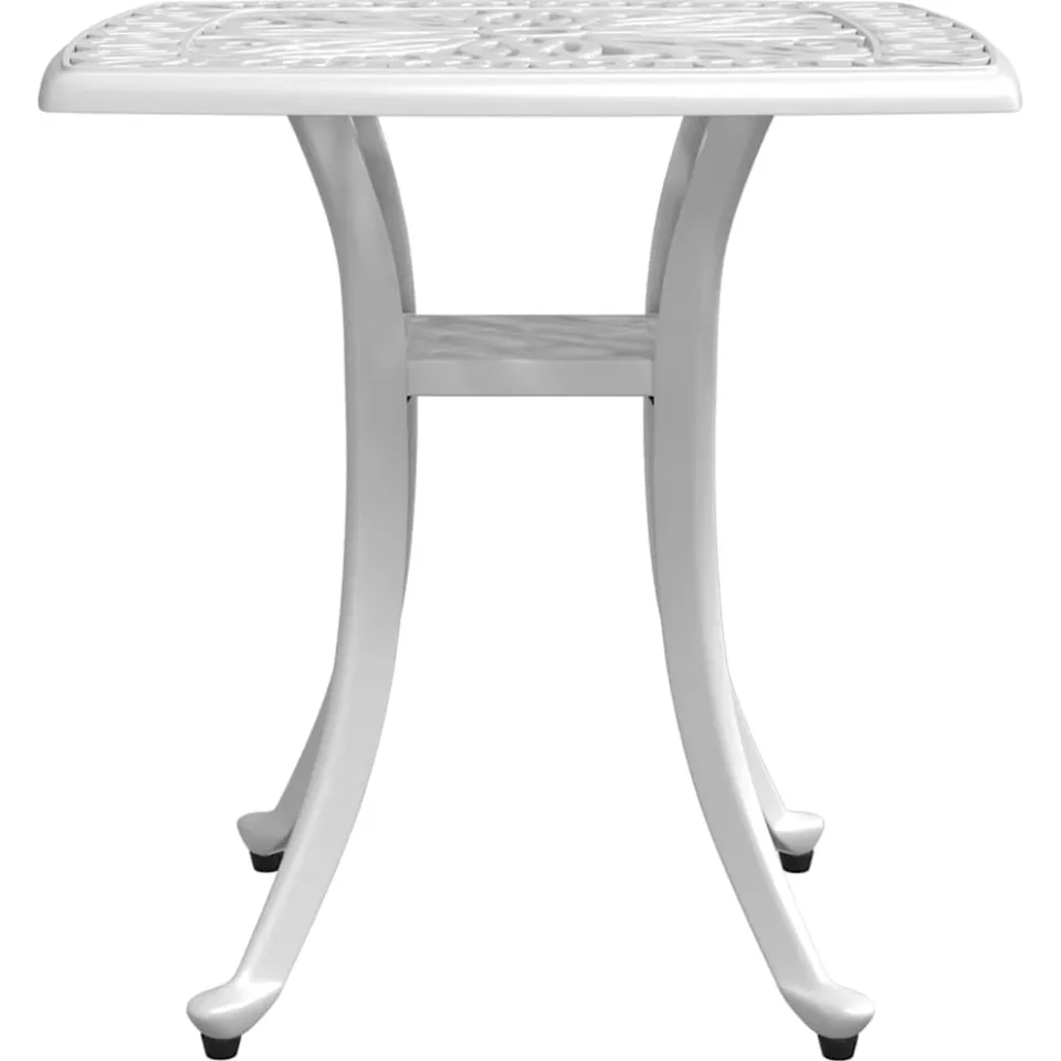 vidaXL Tuintafel 53x53x53 cm gietaluminium wit, foto 4