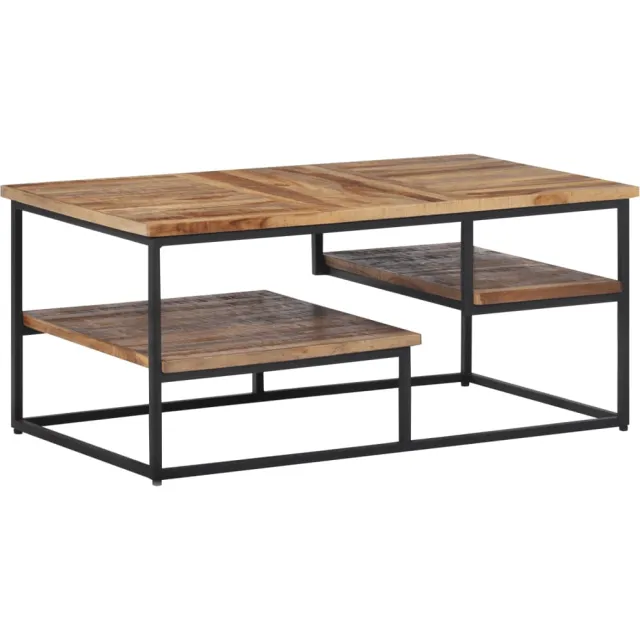 vidaXL Salontafel 90x50x39 cm massief gerecycled teakhout Bruin
