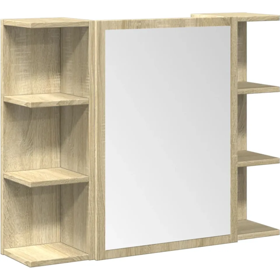 vidaXL 3-delige Badkamermeubelset bewerkt hout sonoma eikenkleurig, foto 4