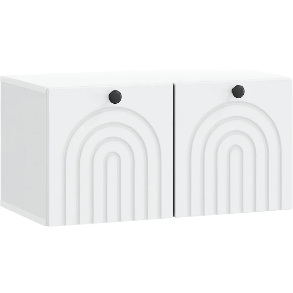 vidaXL Wandbeugel TV-kast Wit 59,5 x 31 x 30 cm Bewerkt hout, foto 3