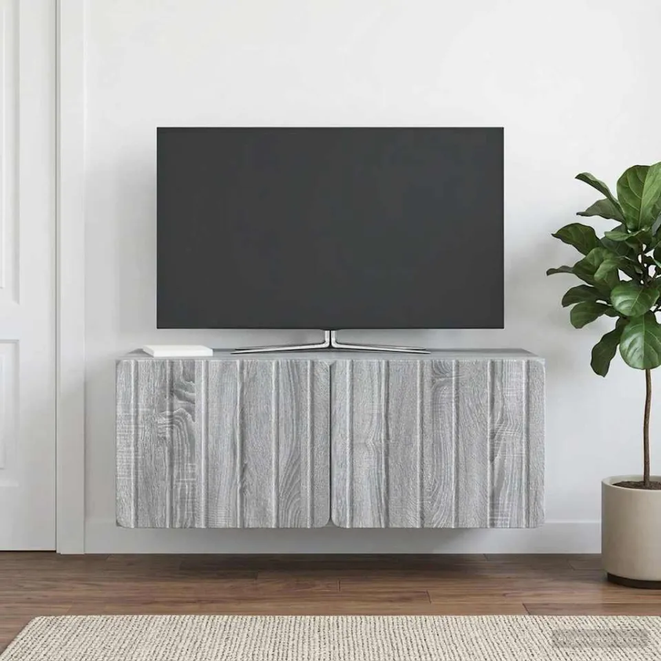 vidaXL Wandbeugel TV-kast 78,5 x 31 x 30 cm Grijs Sonoma Bewerkt hout, foto 4