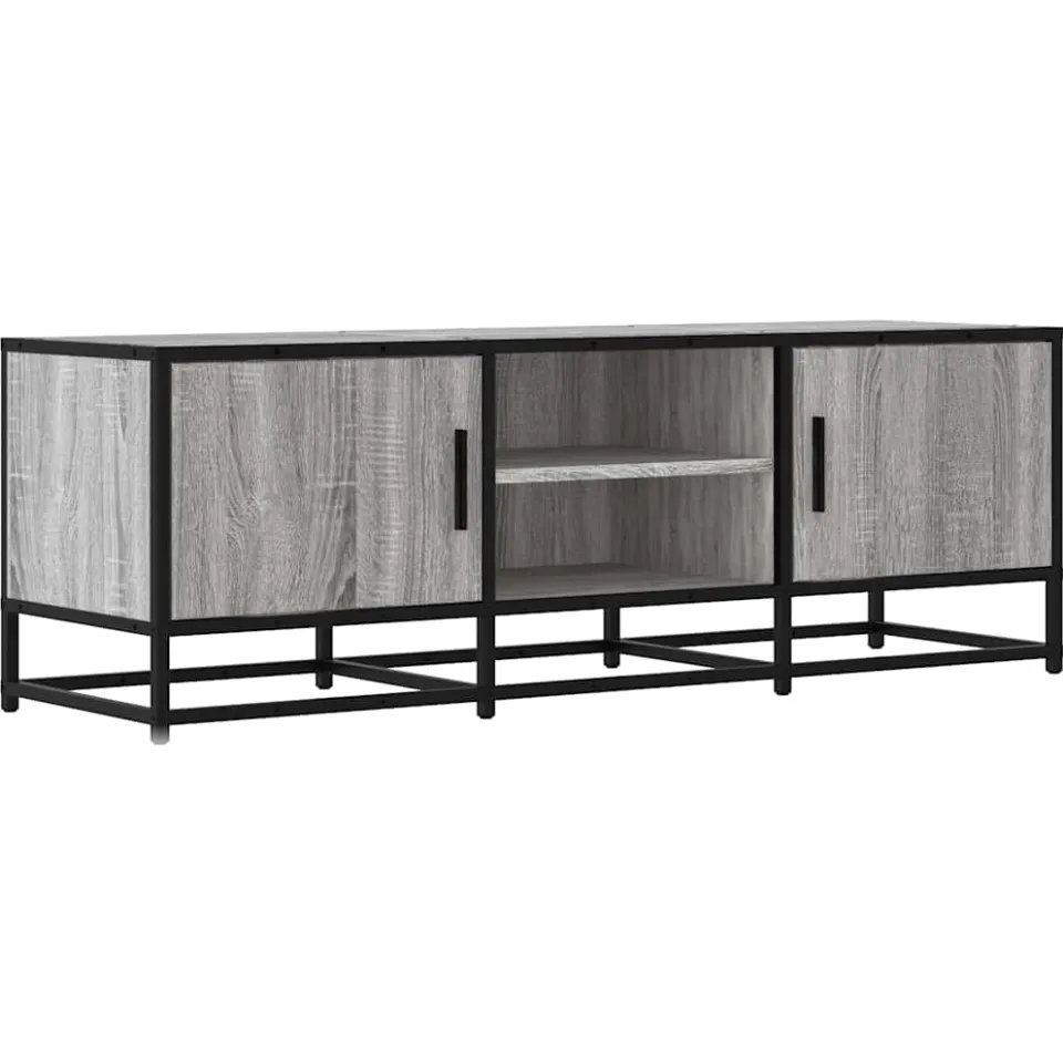vidaXL Tv-meubel 120x35x41 cm bewerkt hout metaal grijs sonoma eiken, foto 3