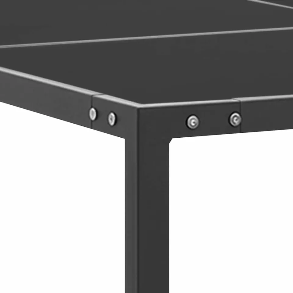 vidaXL Tuintafel 130x130x72 cm staal en glas antracietkleurig, foto 4