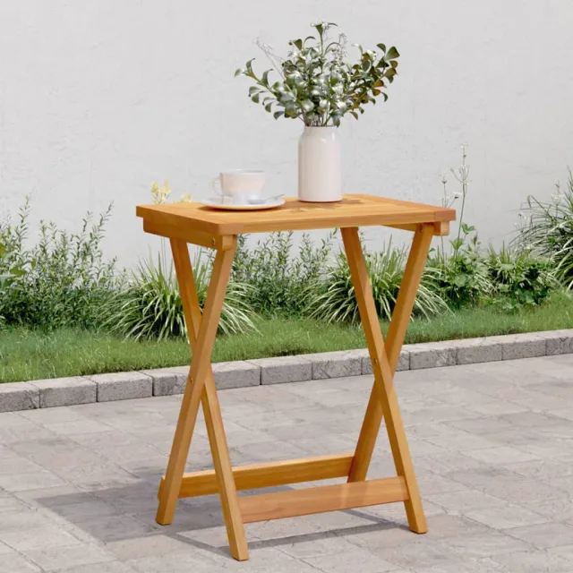vidaXL Tuintafel inklapbaar 50x36x60 cm massief acaciahout bruin, foto 2