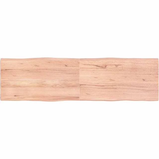 vidaXL Tafelblad natuurlijke rand 180x50x(2-4) cm eikenhout lichtbruin