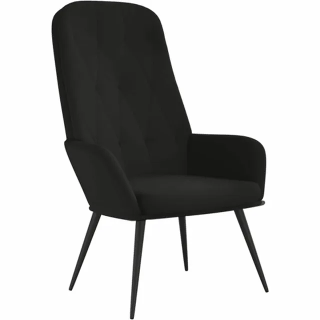 vidaXL Relaxstoel - fluweel - zwart