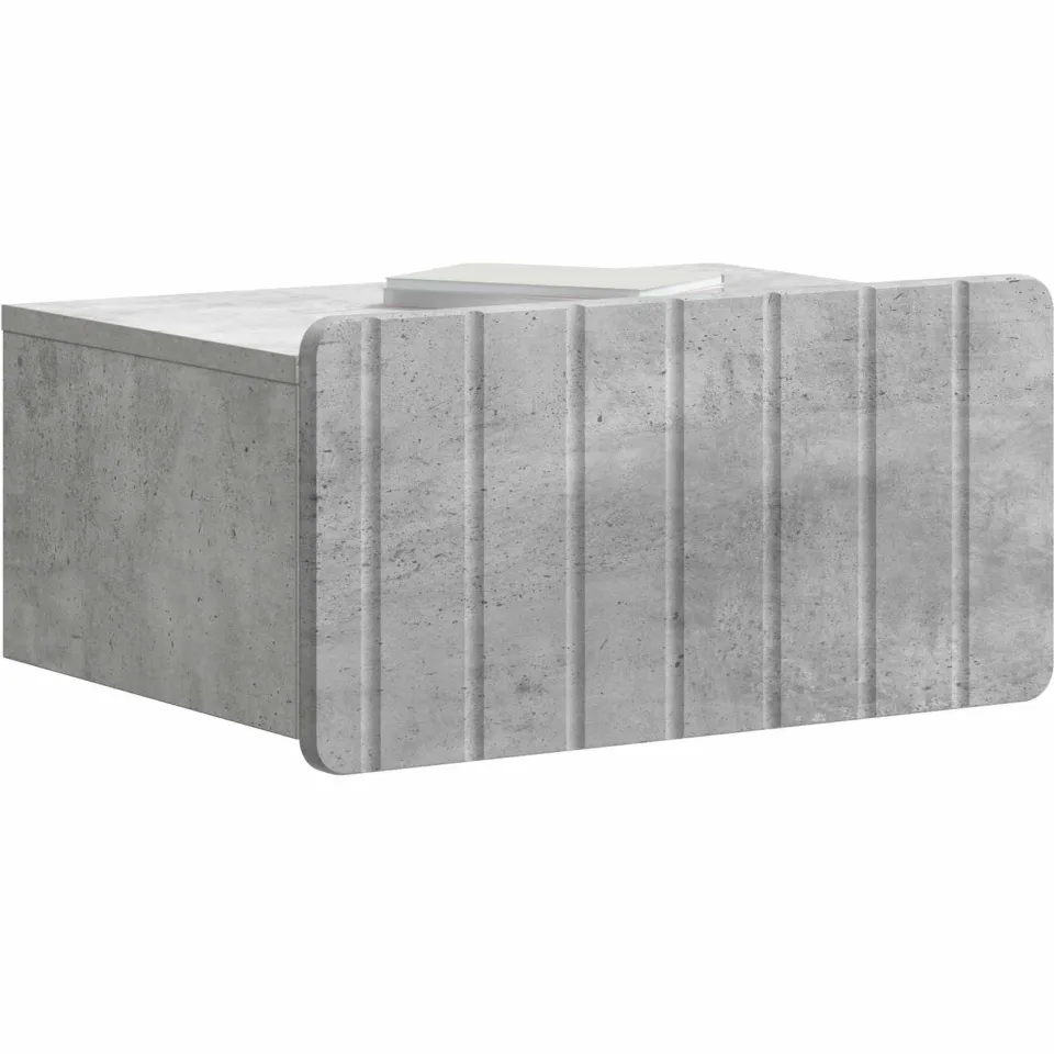 vidaXL Wandbeugel Bedkast 2 st Betongrijs 49 x 34,5 x 24 cm