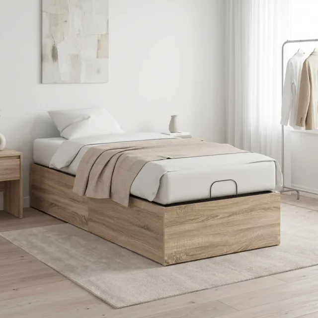 vidaXL Bedombouw voor verstelbare bedbodem Sonoma Eiken 90 x 190 cm Bruin