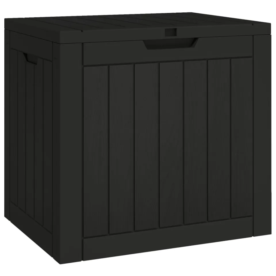 vidaXL Tuinbox 55,5x43x53 cm polypropeen zwart