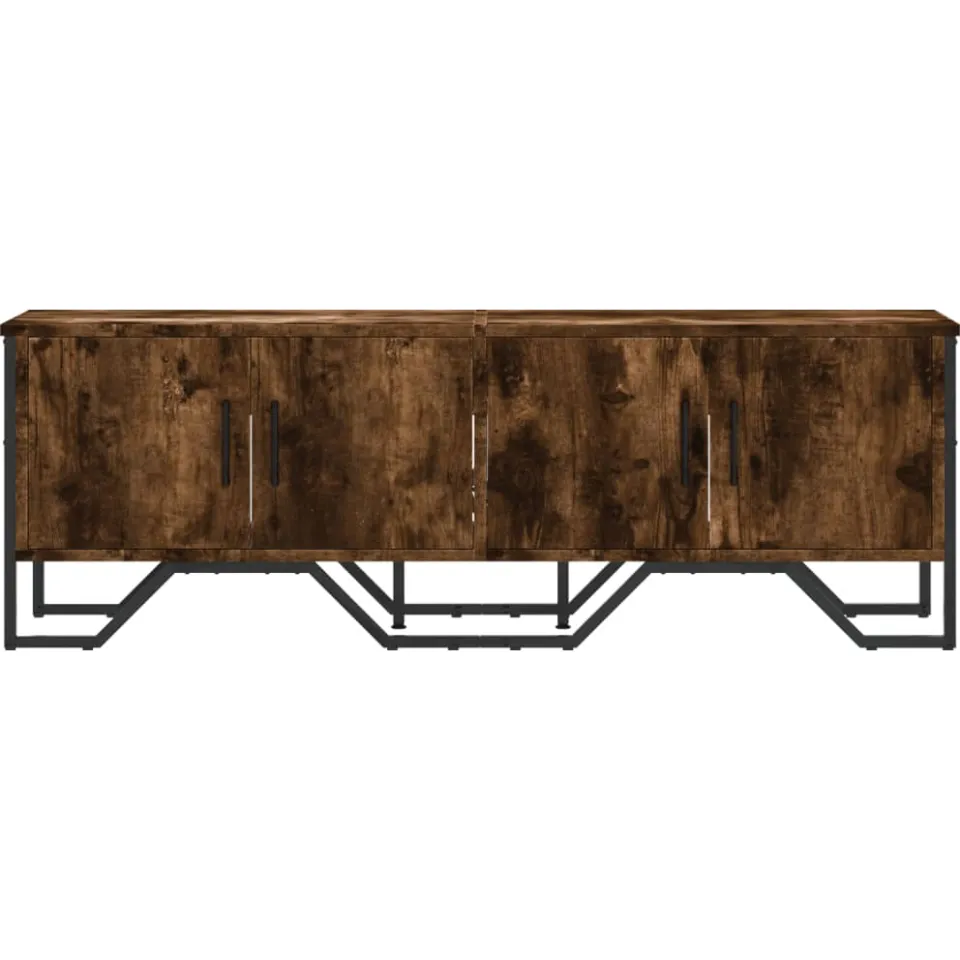 vidaXL Tv-meubel 122x34x41 cm bewerkt hout gerookt eikenkleurig, foto 4