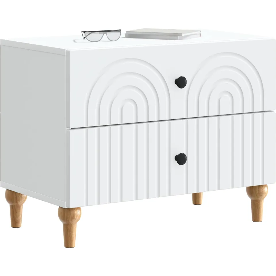 vidaXL Nachtkastje met lade Wit 62 x 34,5 x 48 cm Bewerkt hout
