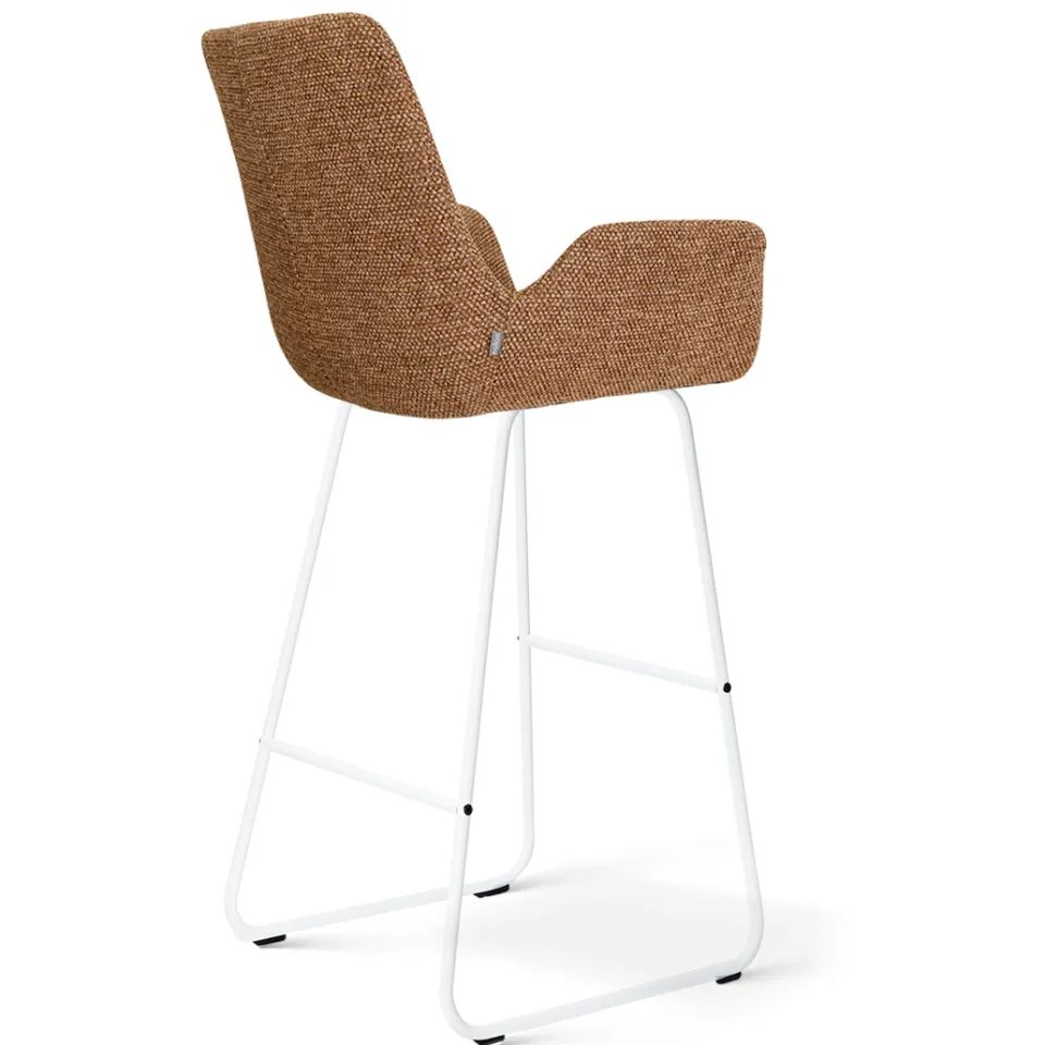 Nolon Nino-Eef barkruk bruin blend - wit onderstel - 75 cm, foto 3