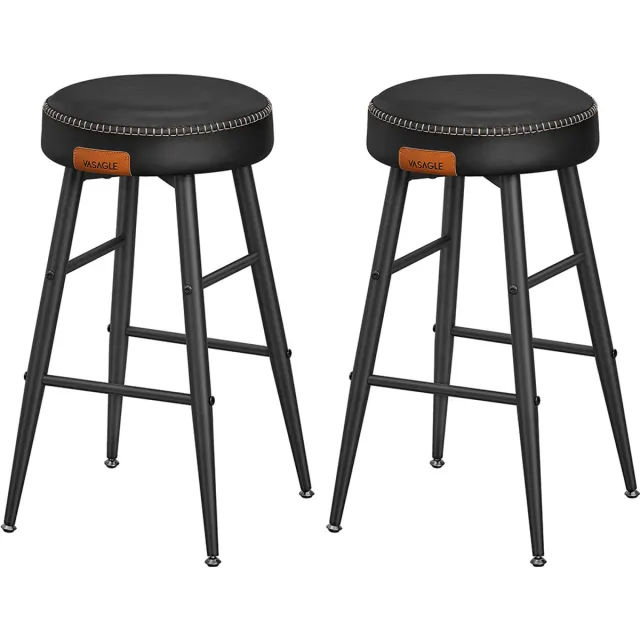MAZAZU Barkruk - Set van 2 - Zwart - 49.5x49.5x63