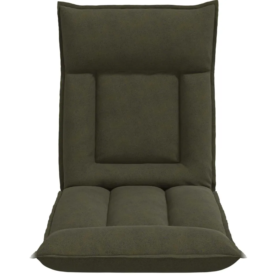 vidaXL Verstelbare vlo stoelen Legergroen Stof