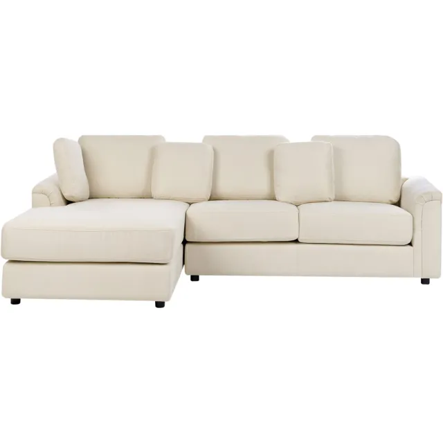 Beliani KOHLO - Hoekbank - Lichtbeige - Rechtszijdig - Polyester