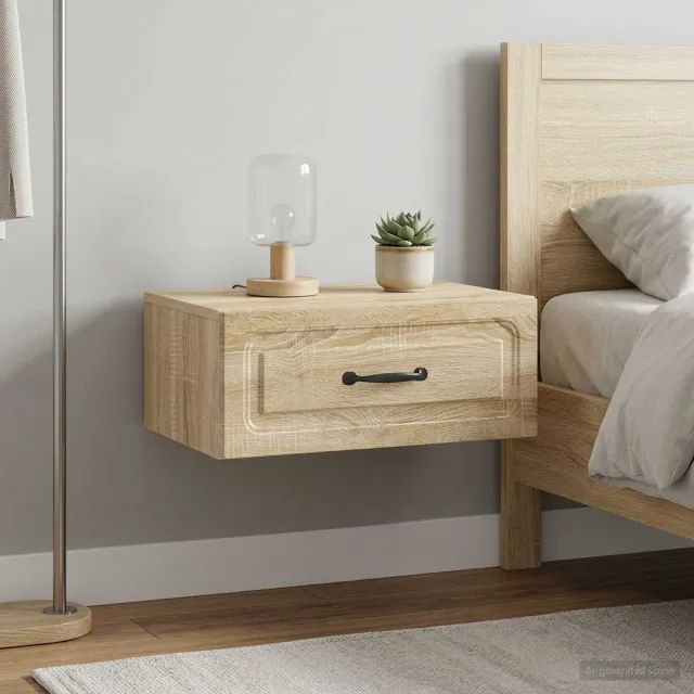 vidaXL Wandbeugel Bedkast 2 st Sonoma Eiken 49 x 34,5 x 20 cm, foto 2