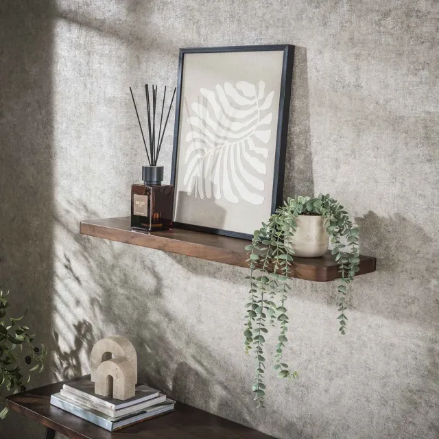 Dimehouse Wandplank Noa 90 cm Massief Acaciahout Drift Brown Bruin
