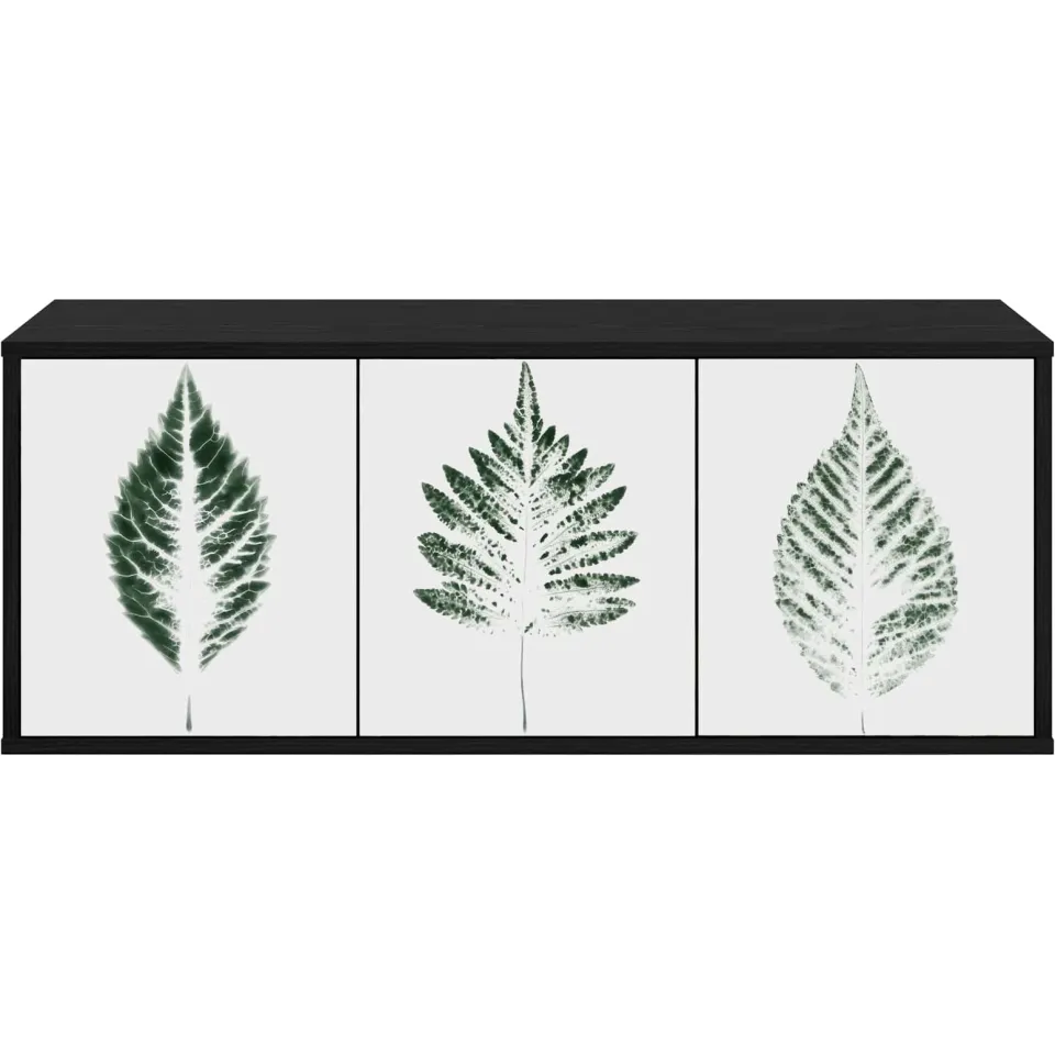 vidaXL Wandgemonteerd tv-meubel HANAU 102 x 33 x 40 cm Zwart eiken, foto 4