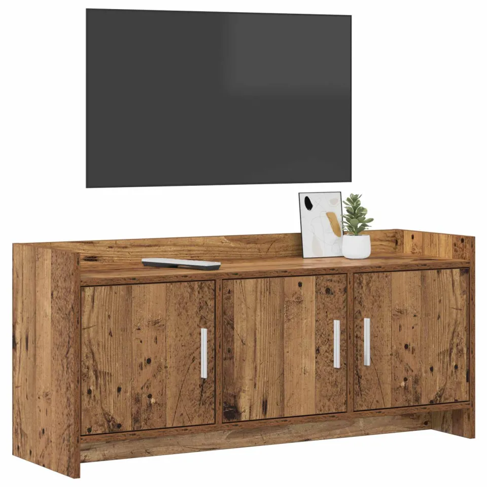 vidaXL TV-kast 102 x 33 x 47 cm Oud hout Bewerkt hout bruin, foto 2