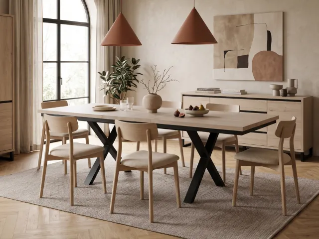 Mobistoxx Verlengbare eettafel DURDEN 190>250 cm urban eik