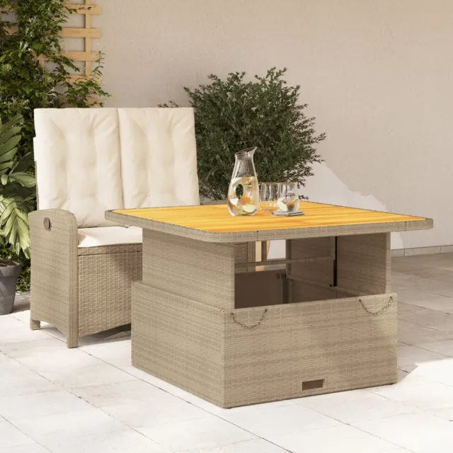 vidaXL 2-delige Tuinset met kussens poly rattan beige, foto 2