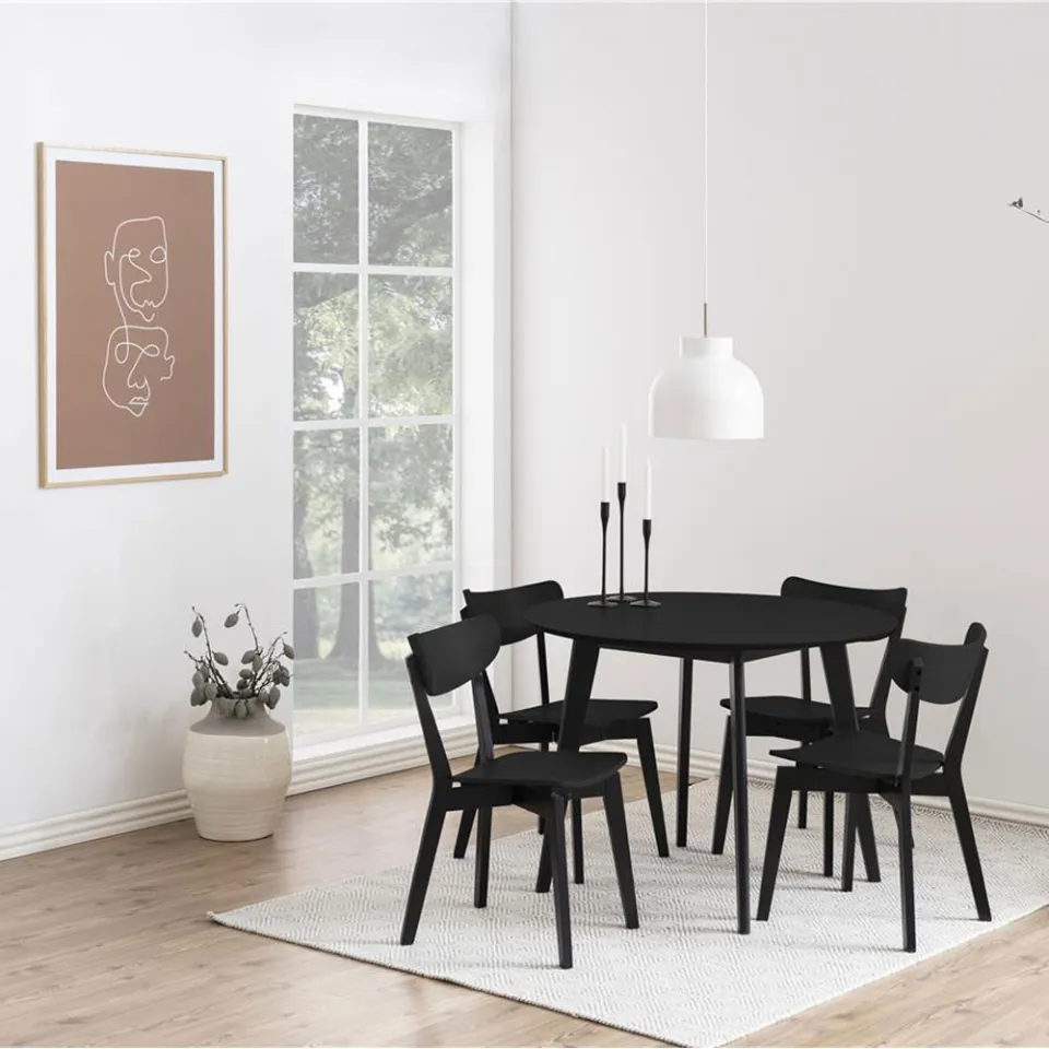 Lisomme Jade houten eetkamerstoel zwart, foto 2